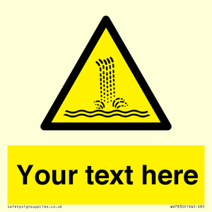 Custom warning artificial waterfall